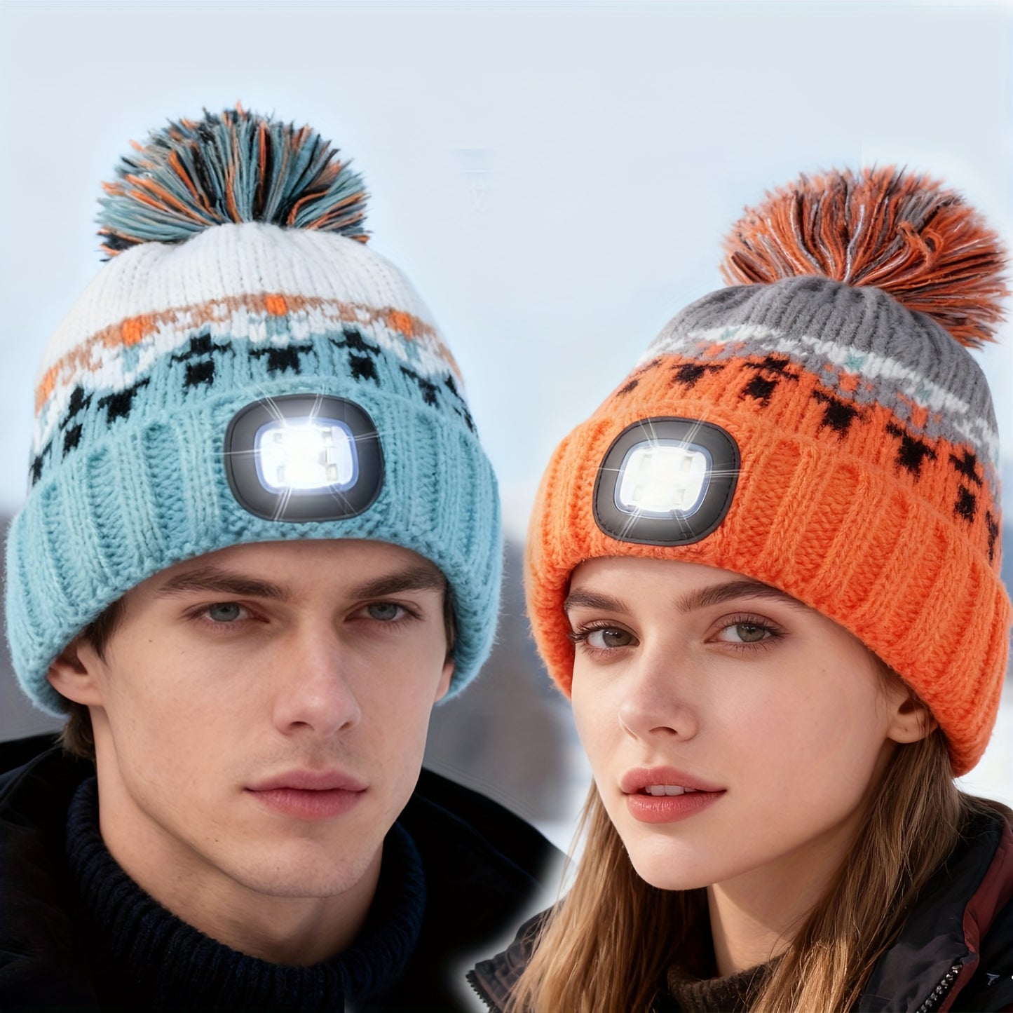 Beanie met LED-licht – Oplaadbare Wintermuts voor Nachtelijke Activiteiten