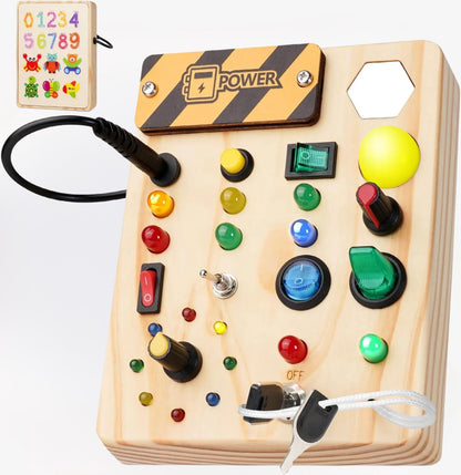 Montessori Drukbord Met 27 LED-Lampjes Voor Interactief Leren