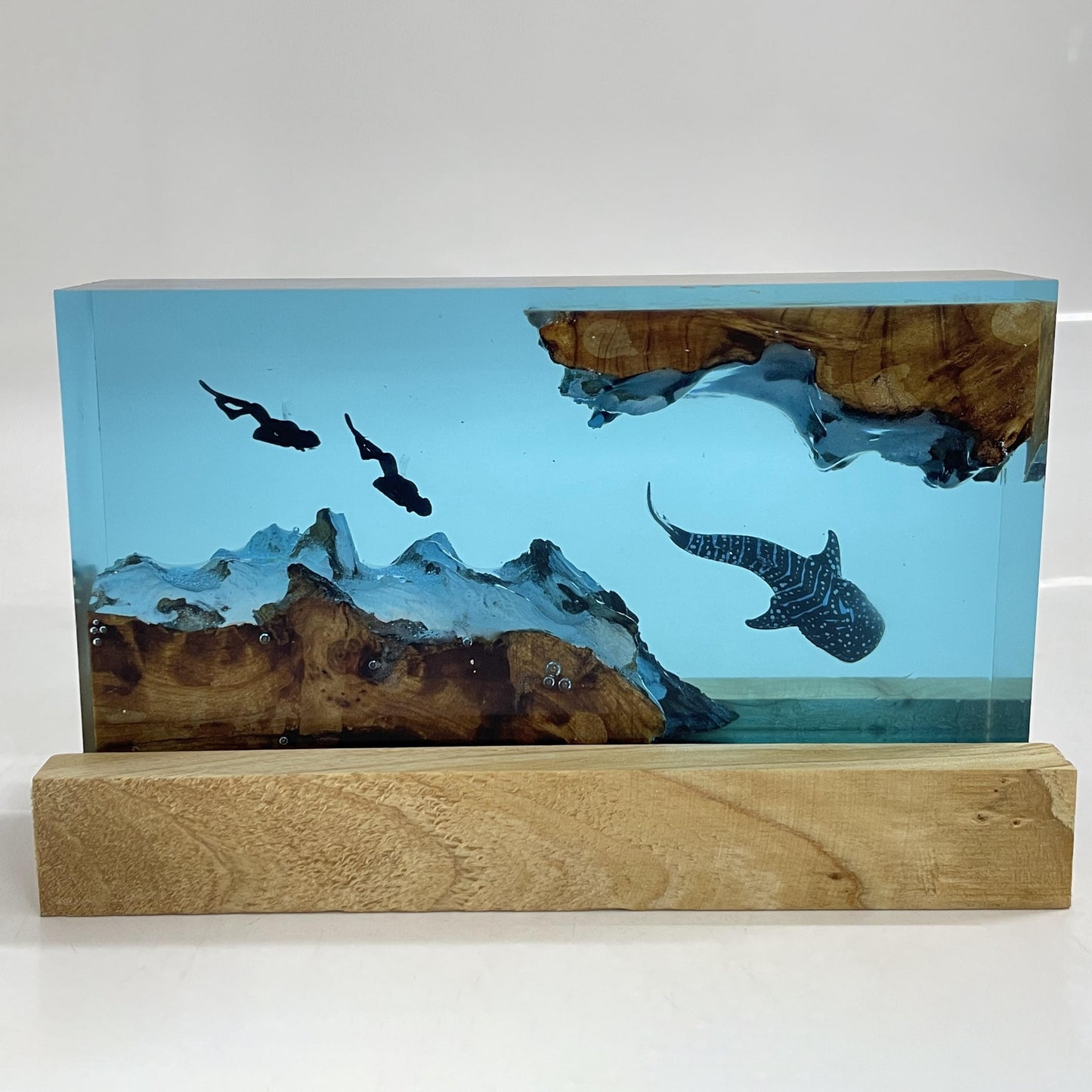 WhaleGlow Resinlamp – Handgemaakte Zeegezicht Bedlamp voor Slaapkamerdecoratie