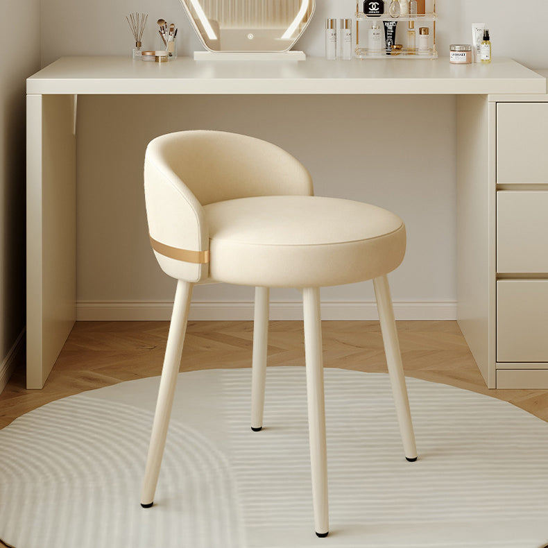 Draaibare make-upkruk met lage rugleuning en metalen frame