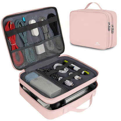 TechFlex Organizer Tas – Grote Heavy-Duty Reisopberger met Verstelbare Indeling & Kabelmanagement