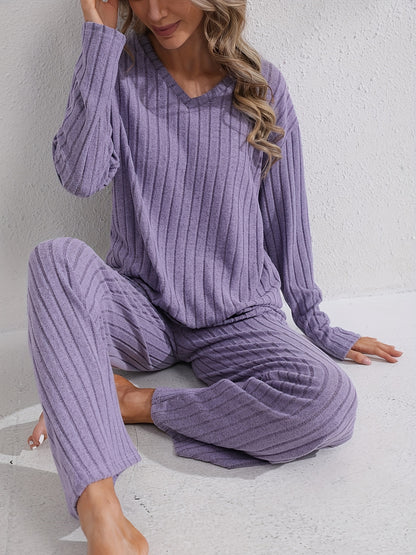 Comfortabele Dames Loungeset met Lange Mouwen en Broek
