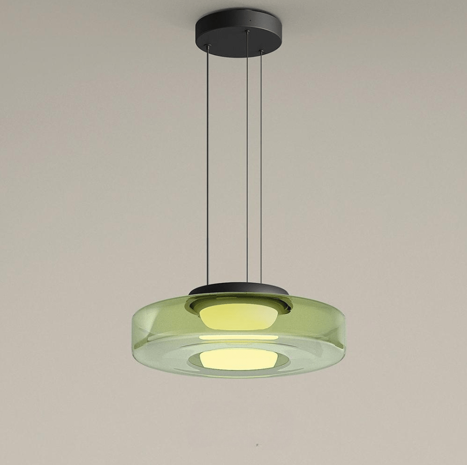 Gelaagde Glazen Hanglamp Met Tijdloos Minimalistisch Ontwerp
