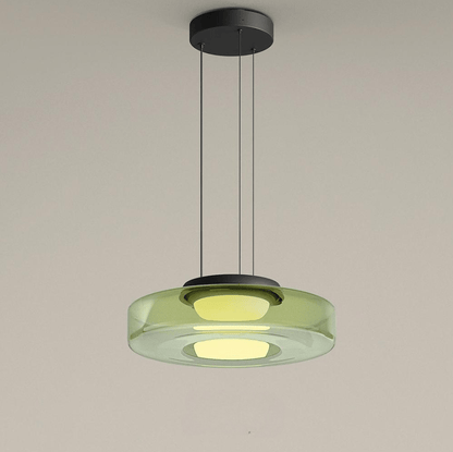 Gelaagde Glazen Hanglamp Met Tijdloos Minimalistisch Ontwerp