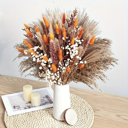 Herfst bloemstuk – 59 stuks kunstmatige pampasgras en baby's adem voor boho tafeldecoratie en seizoensaccenten