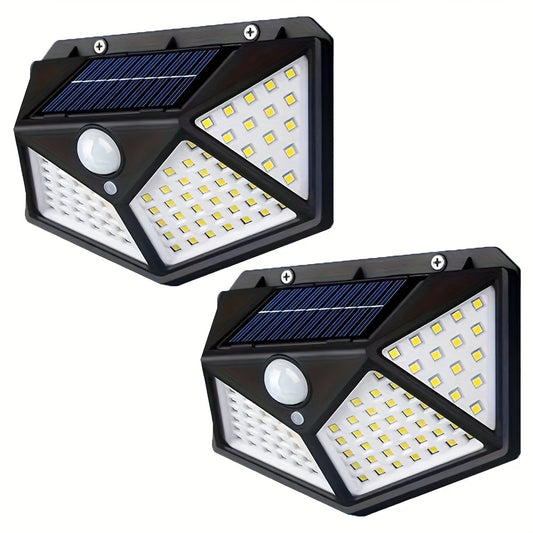 Zonnewandlampen – 100LED Buitenverlichting met Bewegingssensor