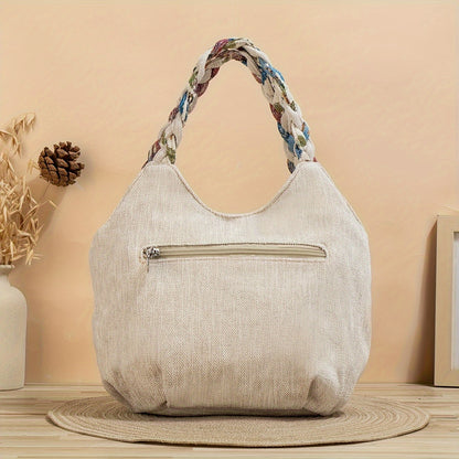 Boheemse Handgemaakte Handtas – Decoratieve Bloem Tote