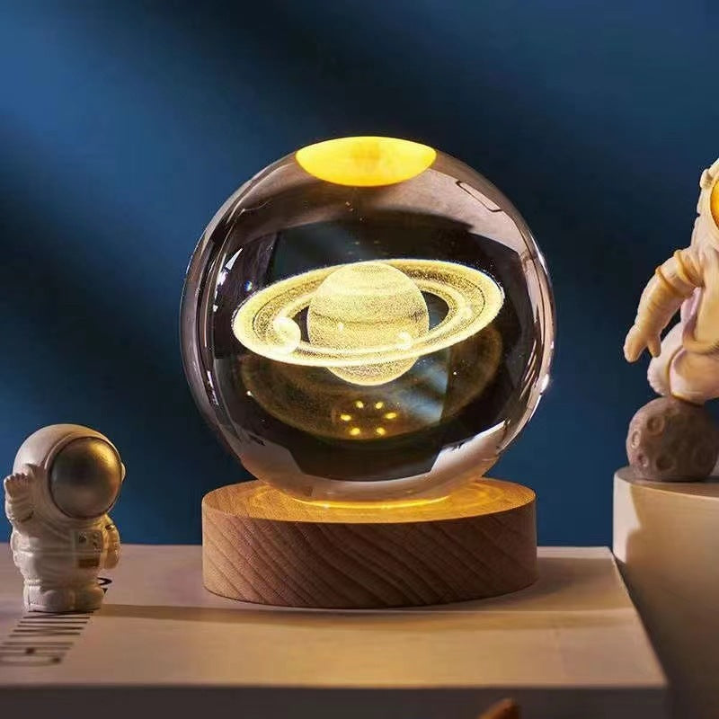 3d led nachtlamp met kristallen ontwerp
