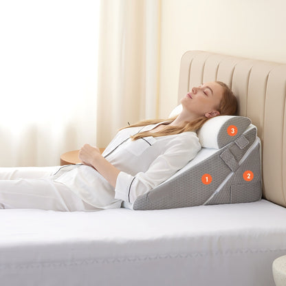 Verstelbaar Wigkussen Van Memory Foam Voor Comfortabele Ondersteuning