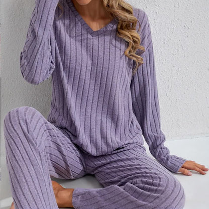 Comfortabele Dames Loungeset met Lange Mouwen en Broek