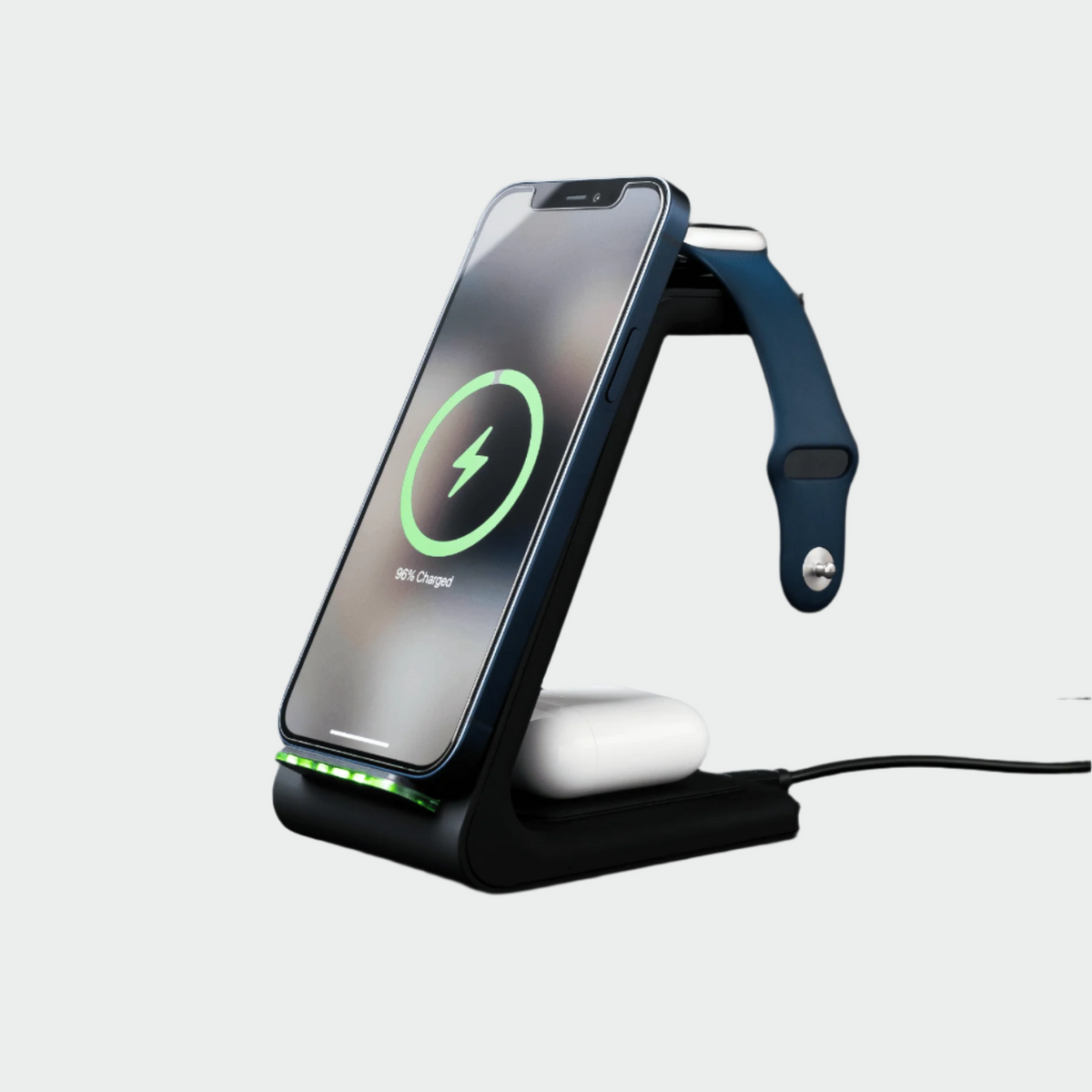 Draadloze 3‑in‑1 Oplaadstation Met Compact Ontwerp En Snelle Uitvoer Voor Dagelijks Gebruik