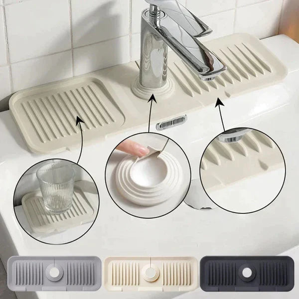 Zelfdrainerende Siliconen Kraanmat voor Keuken en Badkamer