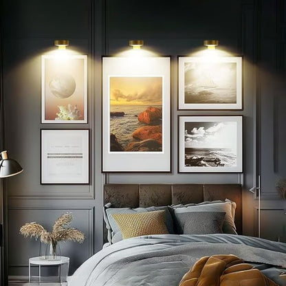 Draadloze LED Schilderijlamp Met Magnetische Bevestiging Voor Kunstwerken En Foto's