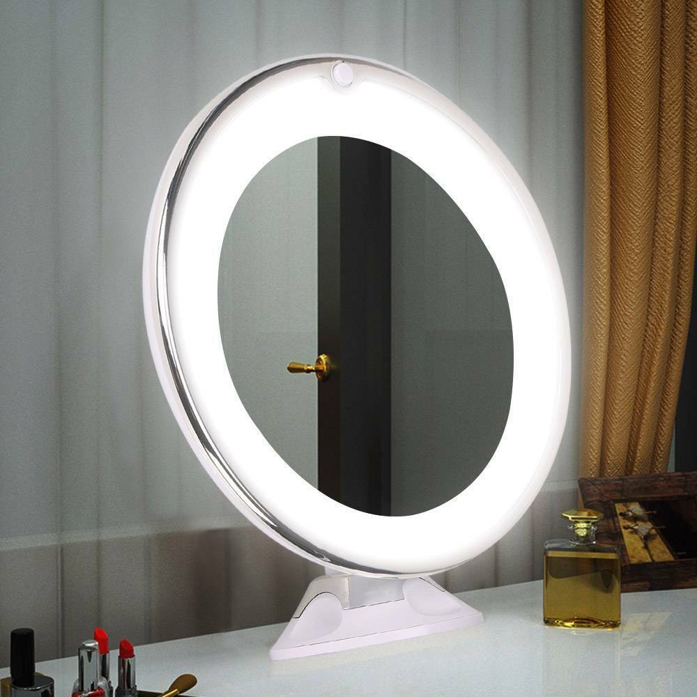 LED Make‑up Spiegel Met 10× Vergroting En 360° Rotatie