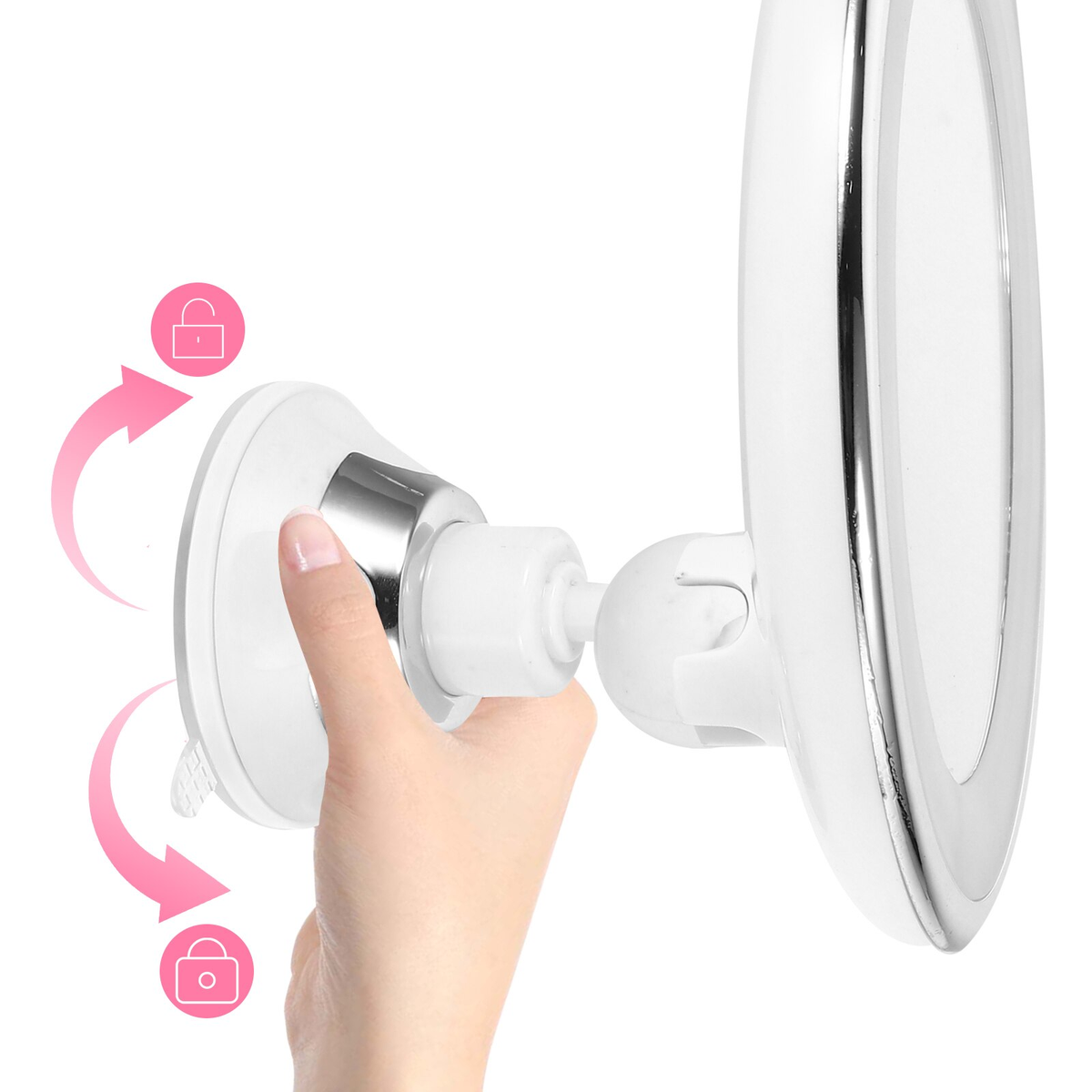 LED Make‑up Spiegel Met 10× Vergroting En 360° Rotatie