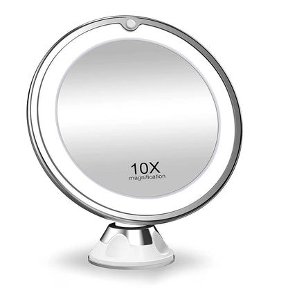 LED Make‑up Spiegel Met 10× Vergroting En 360° Rotatie