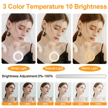 LED Ringlicht 10‑inch met Verstelbaar Statief