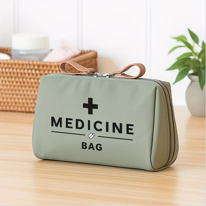 Vintage Reis Organizer met Medicijnlabel en Meerdere Vakken