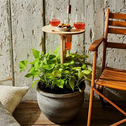 Inklapbare Houten Picknicktafel met Ingebouwde Wijnhouder voor Outdoorgebruik