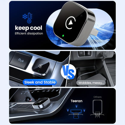 HISMAHO 2-in-1 Draadloze CarPlay & Android Auto Adapter – Plug & Play Auto-Audio Upgrade