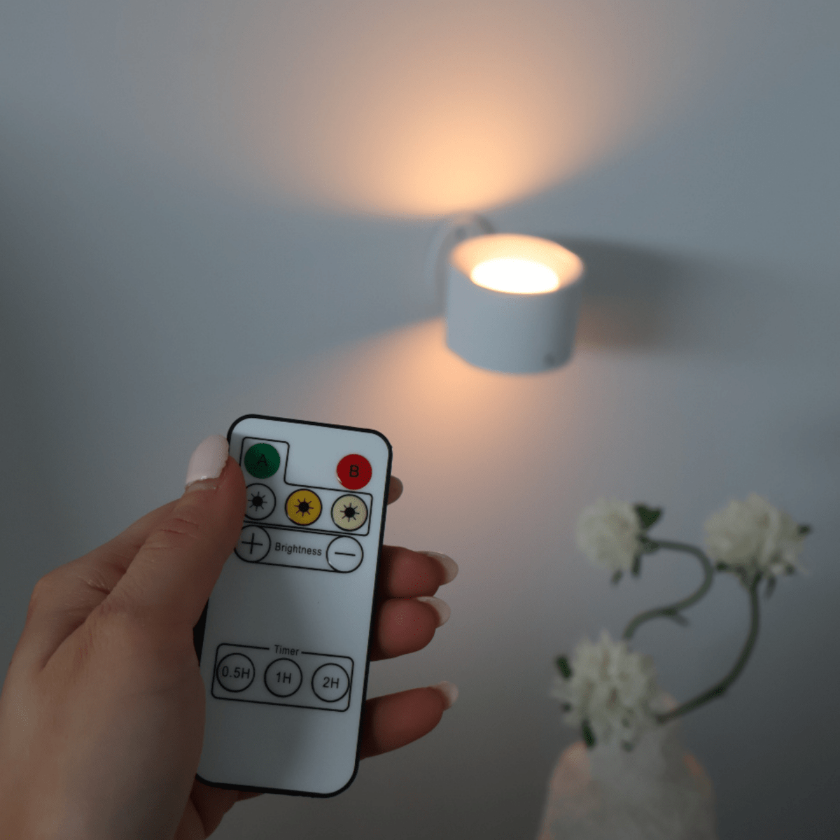 Draadloze LED Wandlamp Met Instelbare Verlichting En Afstandsbediening