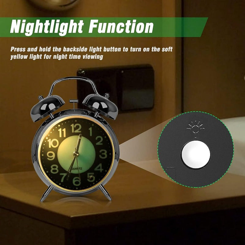 BellBlast Wekker – Klassieke Dubbele Belkracht voor Zware Slapers