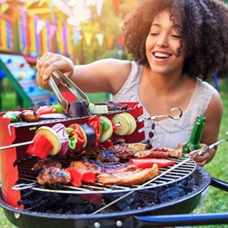 10 Stuks Herbruikbare Roestvrijstalen BBQ Spiezen – Voor Binnen & Buiten Grillen