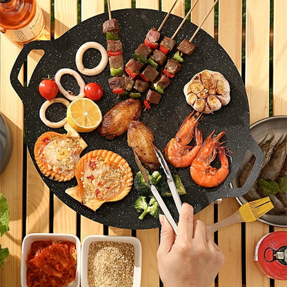 Grote IJzeren Bakplaat – Anti‑aanbak Barbecue Grill voor Buiten & Kamperen