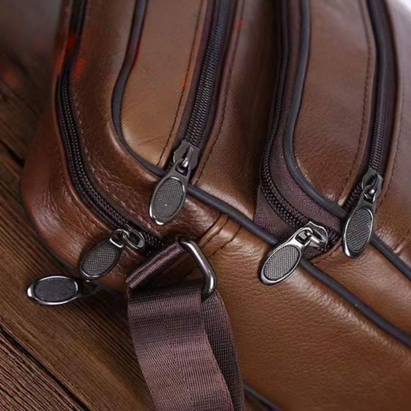 UrbanHide Crossbody Rughoes – Compact Comfort in Echt Leer