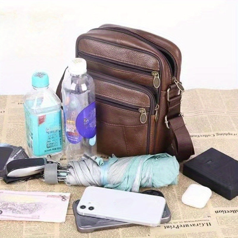 UrbanHide Crossbody Rughoes – Compact Comfort in Echt Leer