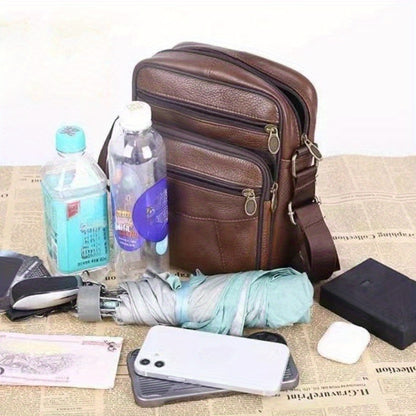 UrbanHide Crossbody Rughoes – Compact Comfort in Echt Leer