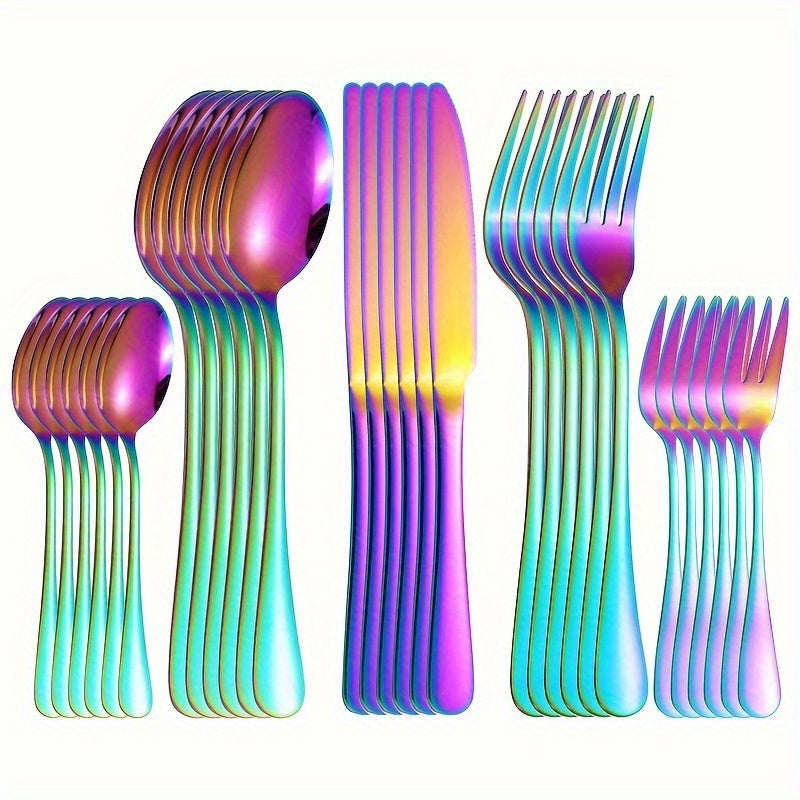 ColorEdge Bestekset – 30-delig Kleurspektakel in Roestvrij Staal