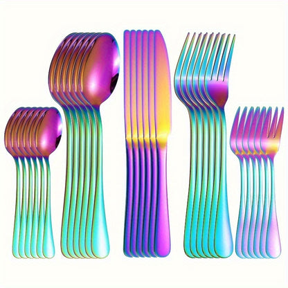 ColorEdge Bestekset – 30-delig Kleurspektakel in Roestvrij Staal