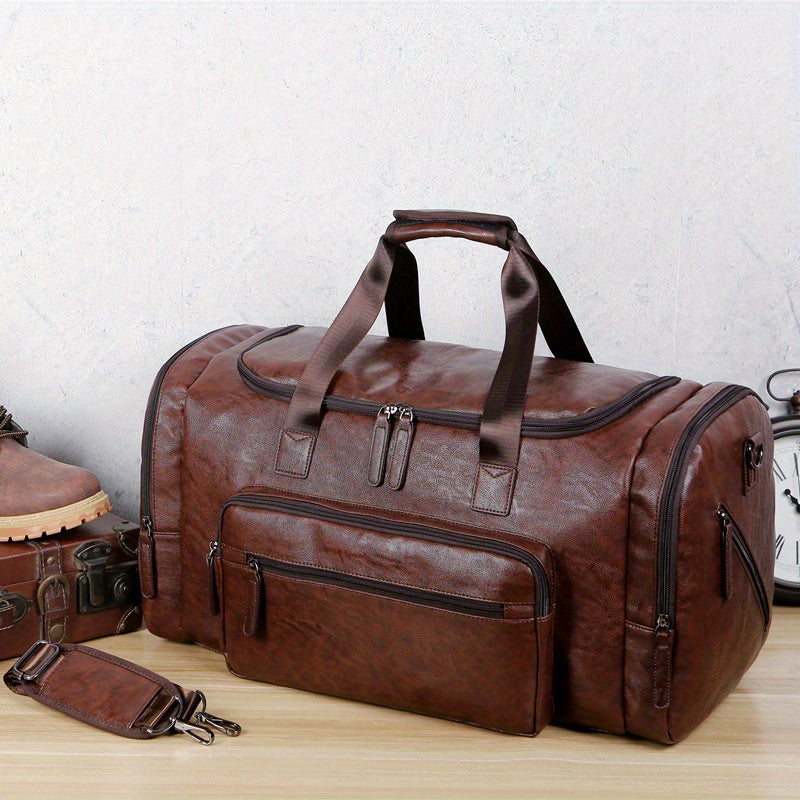 TravelForge PU Reistas – Vintage Volume voor Stijlvolle Reismomenten