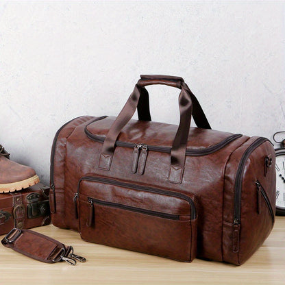 TravelForge PU Reistas – Vintage Volume voor Stijlvolle Reismomenten