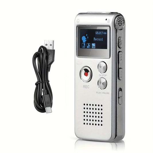 Digitale Spraakrecorder 8GB – MP3-speler & VAR-opnamefunctie