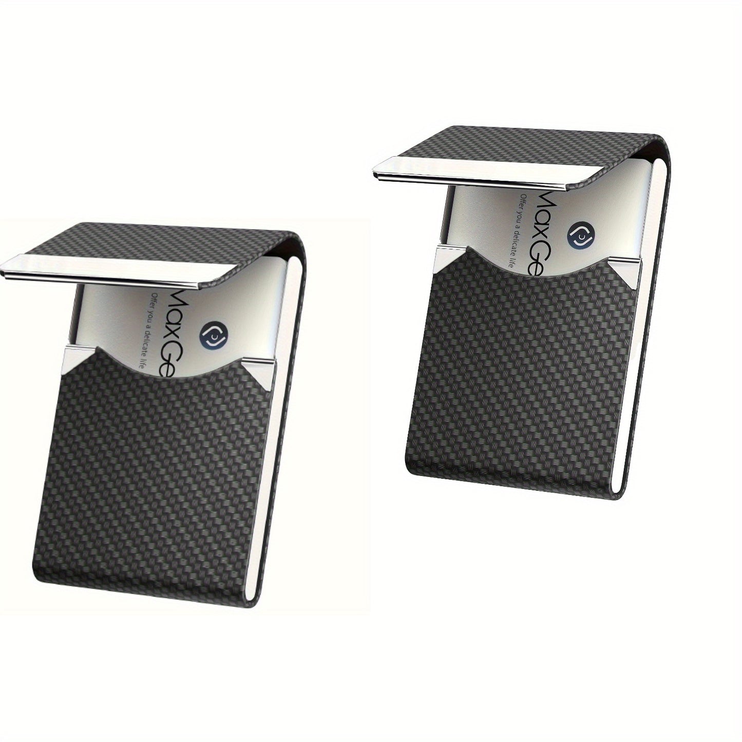 SteelGuard Visitekaartjeshouder – Zwart Carbon Design met RFID-bescherming