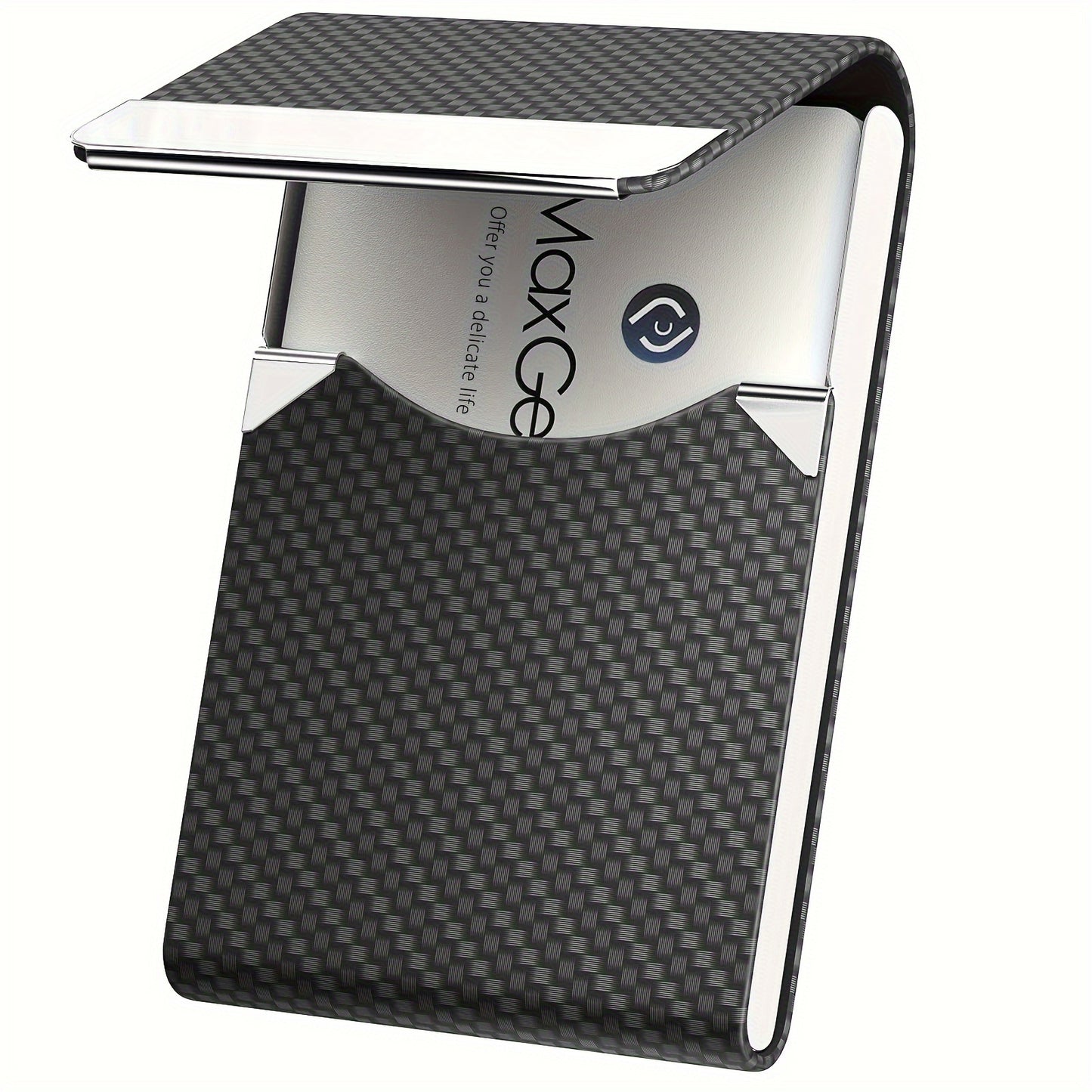 SteelGuard Visitekaartjeshouder – Zwart Carbon Design met RFID-bescherming
