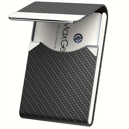 SteelGuard Visitekaartjeshouder – Zwart Carbon Design met RFID-bescherming