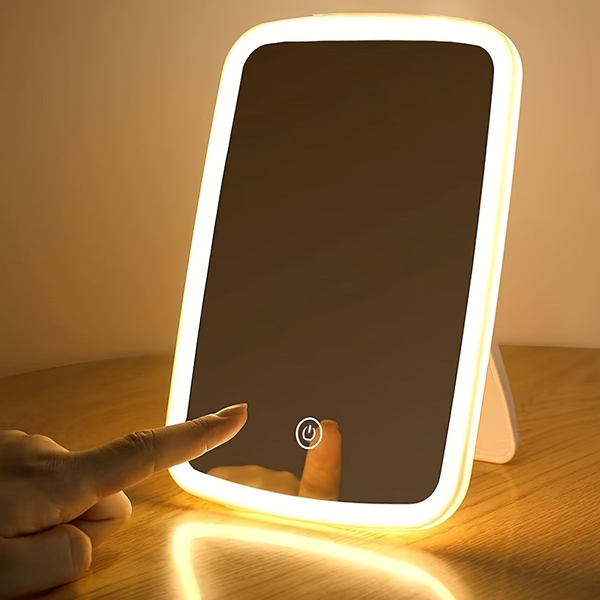 Draagbare LED Make‑upspiegel met Touch‑Bediening