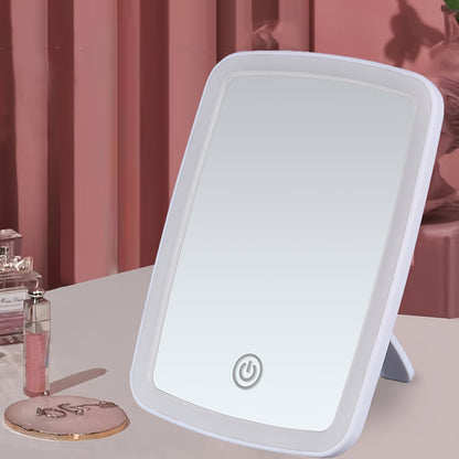 Draagbare LED Make‑upspiegel met Touch‑Bediening