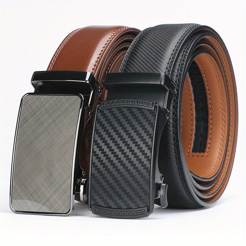 BuckleForm Ratchet Riemenset – Slimme Stijl in Echt Leer