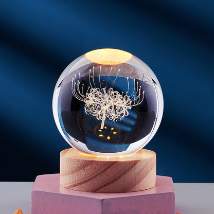 3d led nachtlamp met kristallen ontwerp