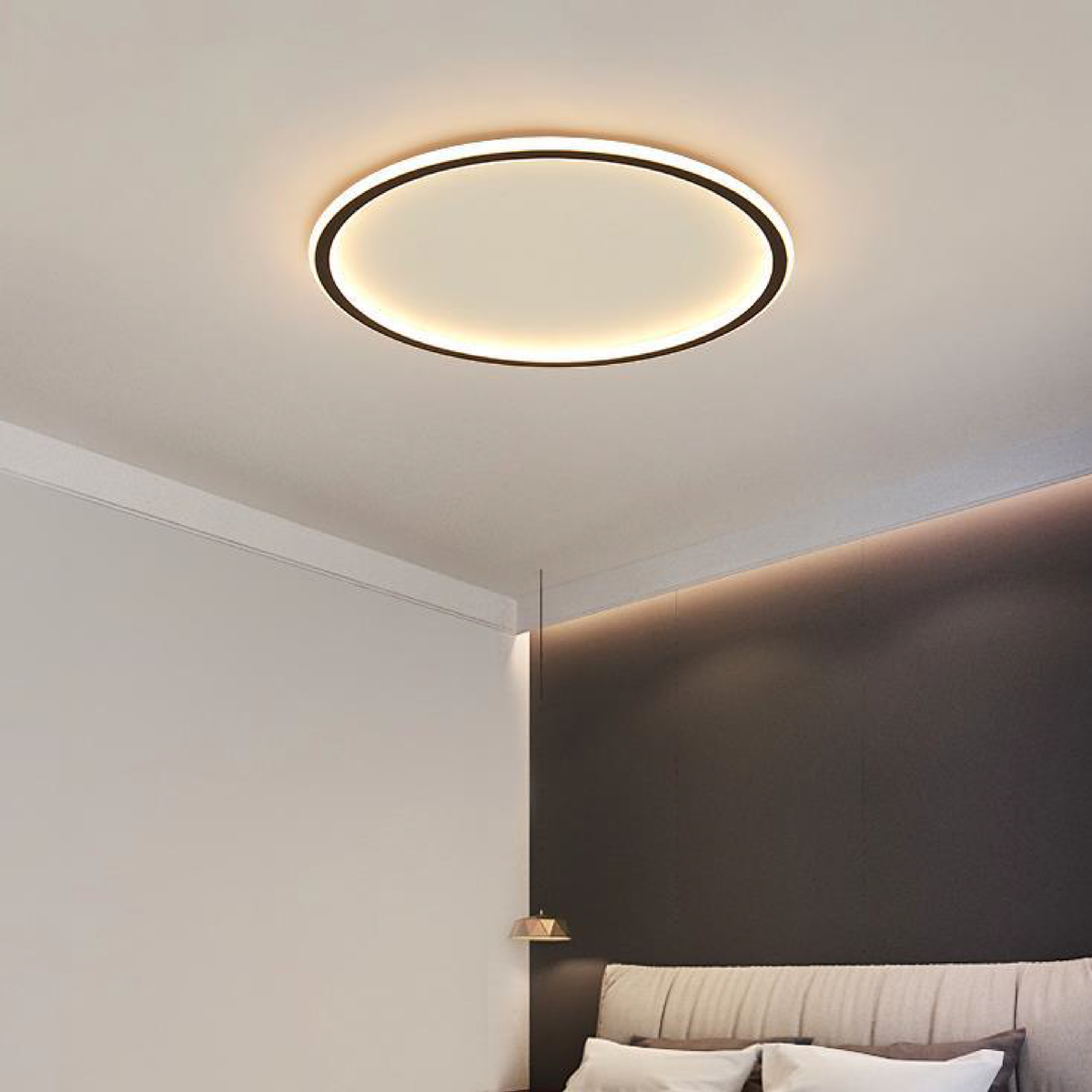 Ronde Plafondlamp Met Scandinavische Vorm En Zachte LED Verlichting