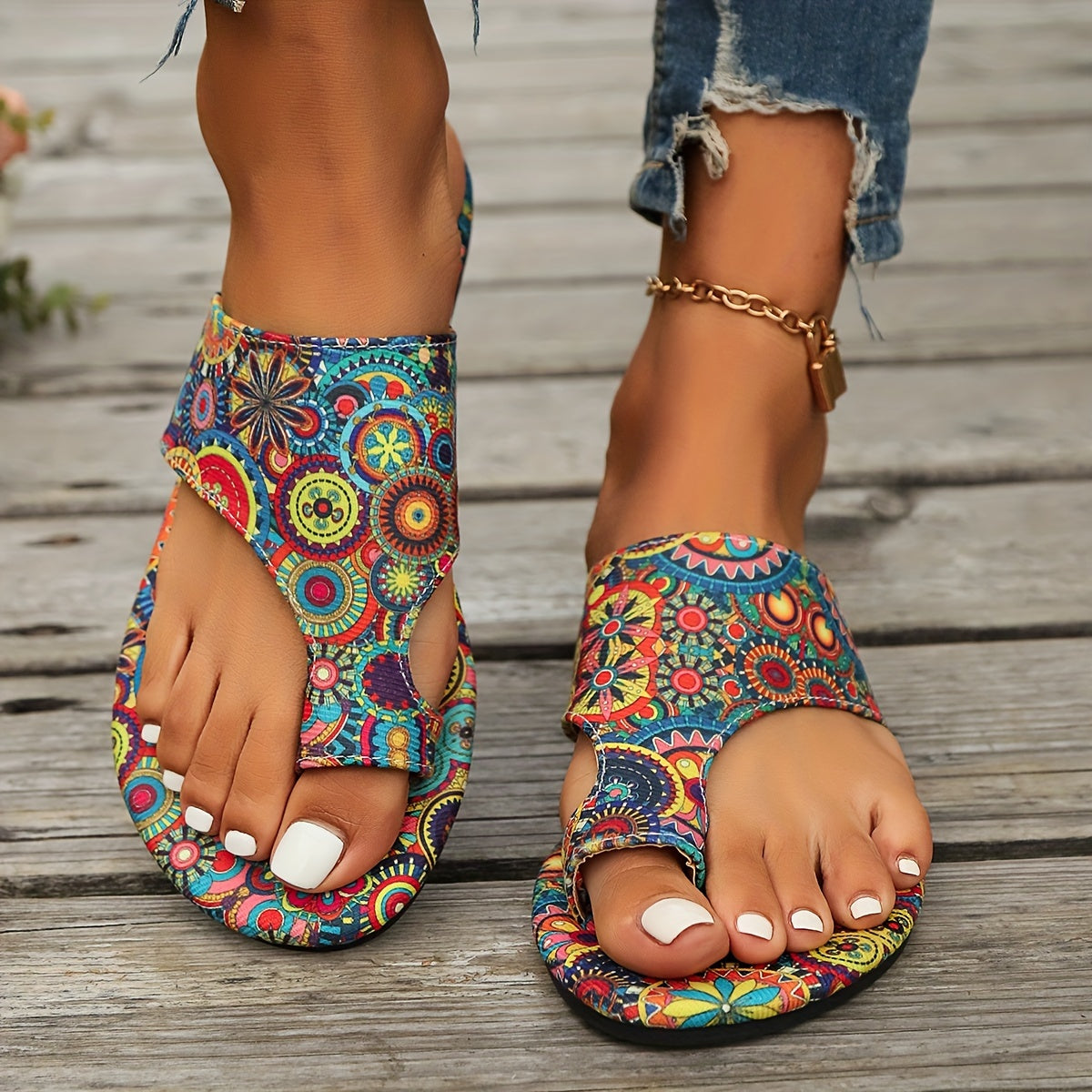 Dames Sandalen – Sportieve Instappers met Bloemenprint