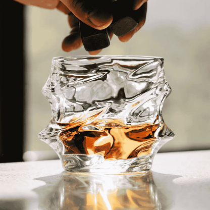 Kristallen Whiskyglas Met Geslepen Structuur Voor Sterke Dranken