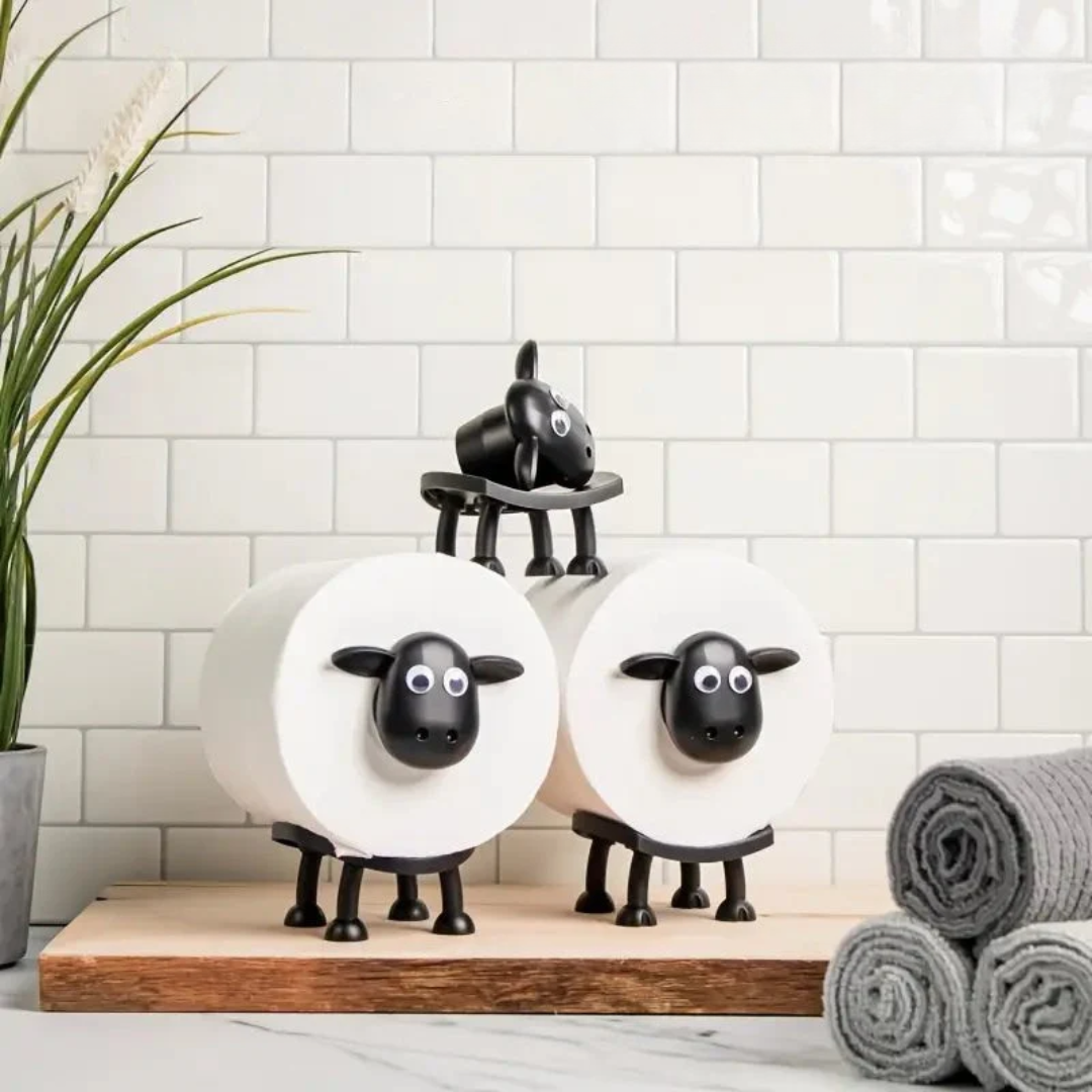 Decoratieve Rollenhouder In Schapenontwerp (Set Van Drie)