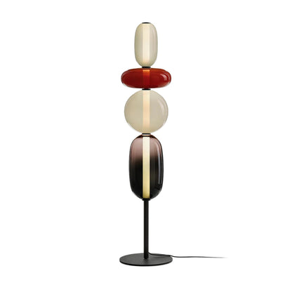 Artistieke Vloerlamp Met Gestapeld Glasdesign En LED-Verlichting