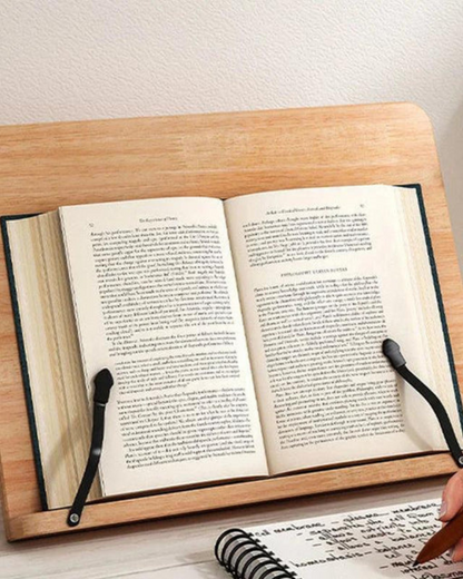 Houten Lees‑ En Tabletstandaard Met Verstelbare Hoek