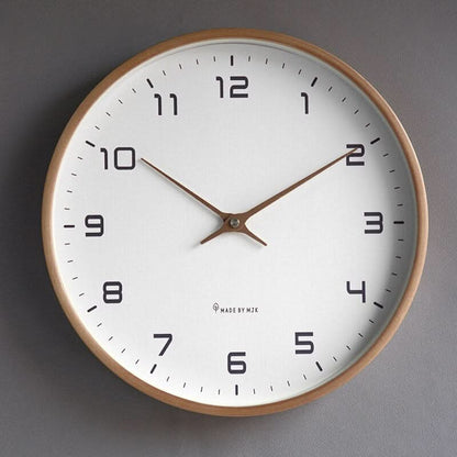 Scandinavische Houten Wandklok Met Stil Uurwerk